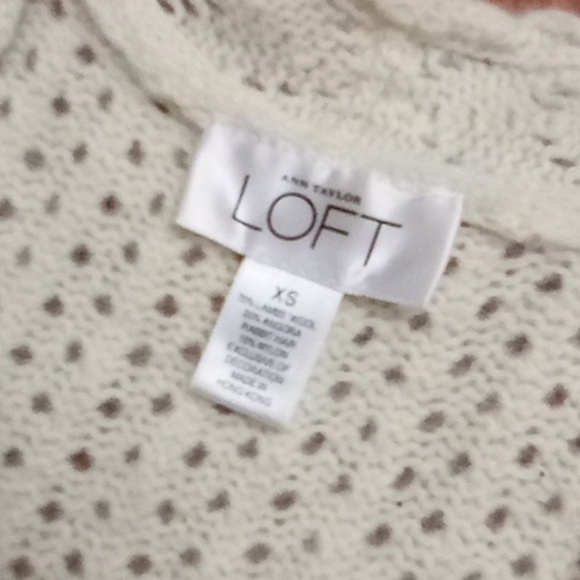 Loft extra small lamb wool Angora women's top cardigan crochet - Picture 9 of 9